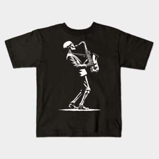 death plays saxophone Kids T-Shirt